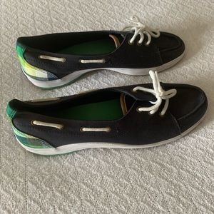 Keds sport plaid slip-on boat shoe